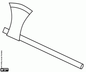 The axe of Little Red Riding Hood coloring page