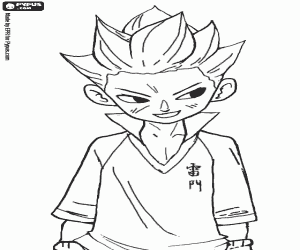 Axel Blaze, the star of the team coloring page