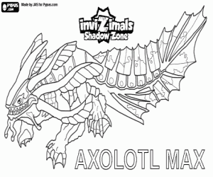 Axolotl Max, Invizimals Shadow Zone coloring page