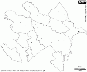 Azerbaijan map coloring page