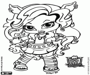 Baby Clawdeen coloring page