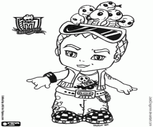 Baby Deuce, Monster High Baby coloring page