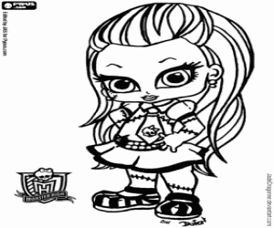 Baby Frankie, Baby Monster High coloring page