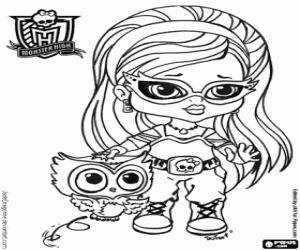 Baby Ghoulia, Monster High Baby coloring page