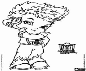 Baby Holt Hyde, Monster High Baby coloring page