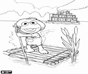 Baby Kermit, Tom Sawyer coloring page