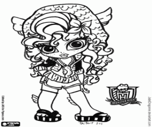 Baby Lagoona Blue, Baby Monster High coloring page