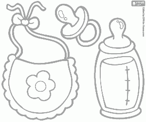 For baby's feeding coloring page