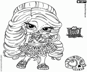 Baby Skelita, Monster High Baby coloring page