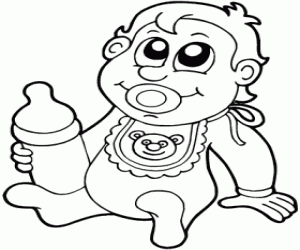 Baby coloring page