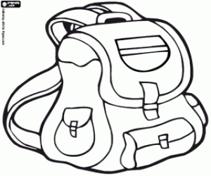 Backpack to go camping coloring page