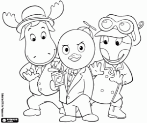 Backyardigans in a adventure coloring page