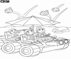 The Backyardigans and the meteorites coloring page
