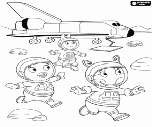Backyardigans on the planet Mars coloring page