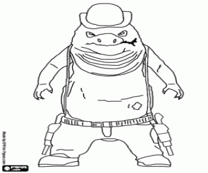 Bad Bill, a Rango character coloring page