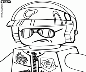 The bad policeman, Lego movie coloring page