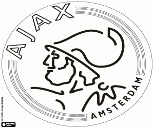 Badge of Ajax Amsterdam coloring page