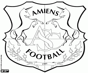 Badge of Amiens SC coloring page