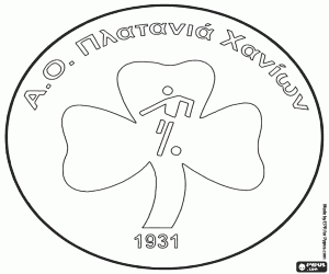 Badge of AO Platanias coloring page
