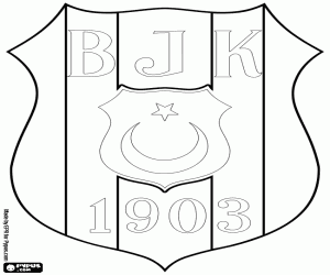Badge of Beşiktaş J.K. coloring page