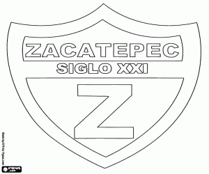 Badge of the CF Zacatepec coloring page