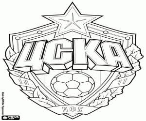 Badge of CSKA Moscow coloring page