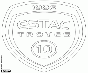 Badge of ESTAC Troyes coloring page