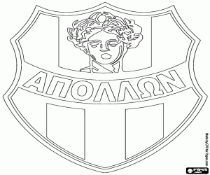 Badge of FC Apollon Smyrnis coloring page