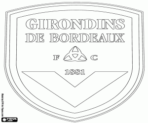 Badge of FC Girondins de Bordeaux coloring page