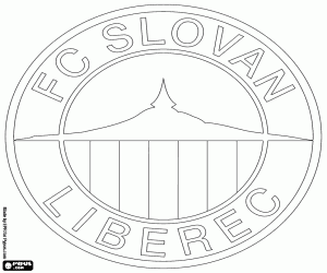 Badge of FC Slovan Liberec coloring page