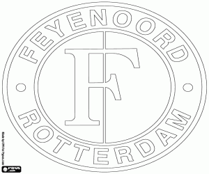 Badge of Feyenoord Rotterdam coloring page