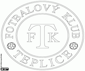 Badge of FK Teplice coloring page