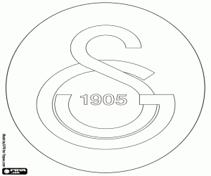 Badge of Galatasaray S.K. coloring page