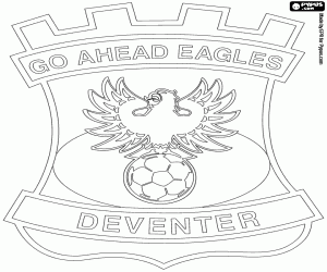 Badge of Go Ahead Eagles coloring page
