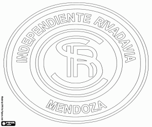Badge of Independiente Rivadavia coloring page
