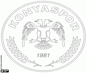 Badge of Konyaspor coloring page