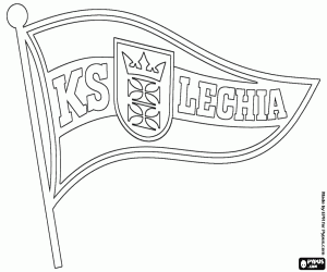 Badge of Lechia Gdańsk coloring page