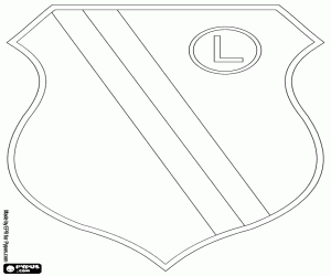 Badge of the Legia Warsaw coloring page