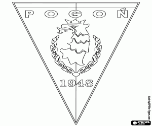 Badge of MKS Pogoń Szczecin coloring page