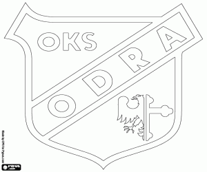 Badge of OKS Odra Opole coloring page