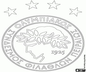 Badge of Olympiacos Piraeus coloring page