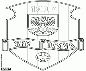 Badge of SFC Opava coloring page