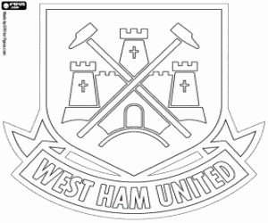 Badge of West Ham United coloring page