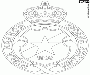 Badge of Wisła Kraków coloring page