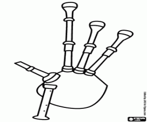 Bagpipes coloring page