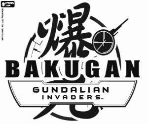 Bakugan Gundalian Invaders logo coloring page