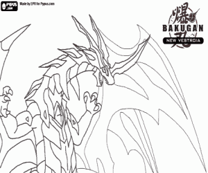 A Bakugan Neo Dragonoid coloring page