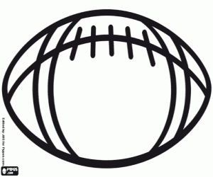 Ball for american football coloring page