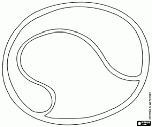 A ball for the games of the cat coloring page