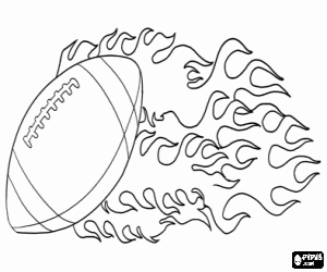 Ball of American football coloring page